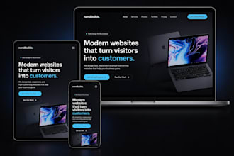 design responsive and modern website free preview