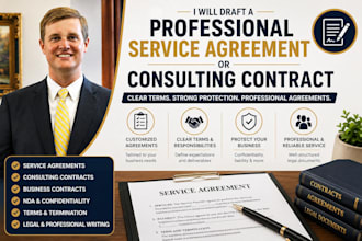draft service agreement consulting agreement and independent contractor contract