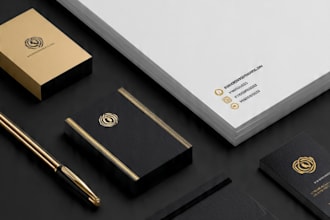design modern minimalist and golden name logo