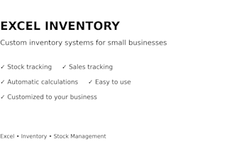 create a professional excel inventory management system