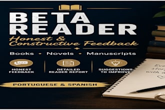 beta read and review your book or manuscript