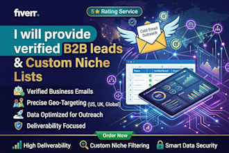 provide targeted b2b lead generation and verified email lists for outreach