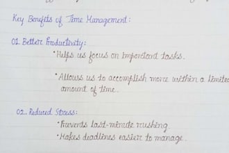 write neat handwritten notes