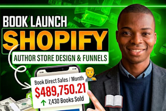 build professional author shopify store with book funnel and vault integration