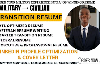 write a federal military to civilian transition resume