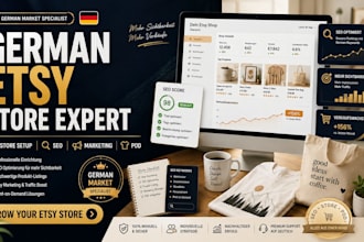 do german esty store setup, german esty seo, esty marketing, german esty pod
