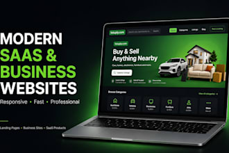 build a modern saas startup or business website