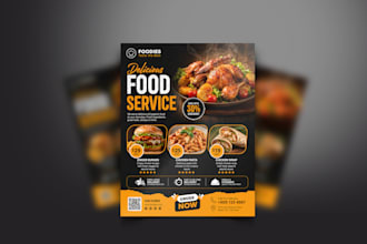 design a modern and professional food flyer design