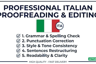proofread and edit your italian text or translation