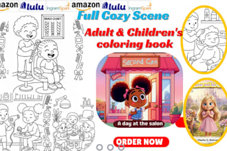 create cocowyo cozy children book pages for kids and adult KDP
