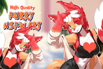 draw furry character sfw nsfw fursona commission anthro ocs as a furry artist