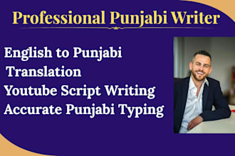 do professional punjabi typing and content writing