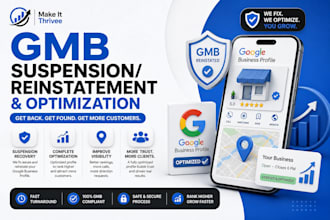 fix gmb suspension, reinstate google business profile and gmb ranking