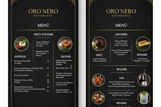 premium restaurant menu design