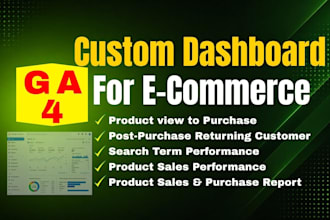 create ga4 ecommerce custom dashboard  and data reporting