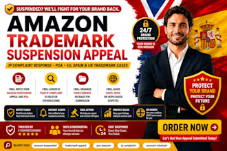 write your amazon trademark suspension appeal or poa and infringement compliance