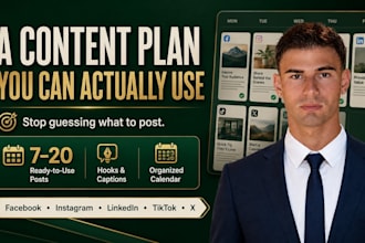 create a social media content calendar with captions