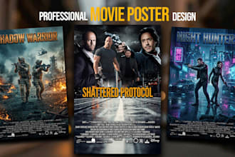 design professional action and cinematic movie posters