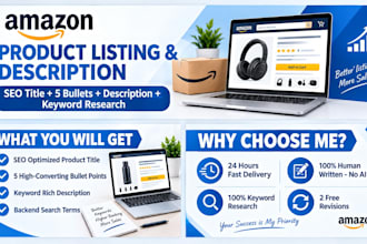 write amazon product listing and descriptions