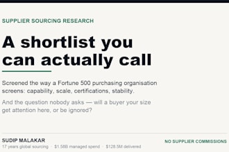 research and shortlist vetted manufacturers for your product
