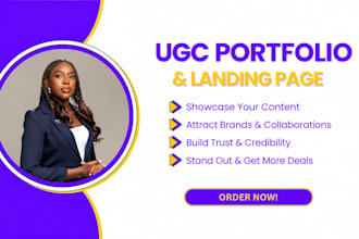 design a canva ugc portfolio website canva landing page