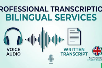 transcribe all arabic dialects and english audio