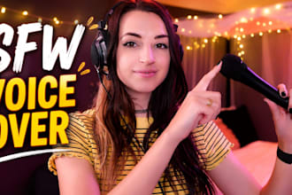 record a soft sfw female voice over in flirty, emotional or asmr tone
