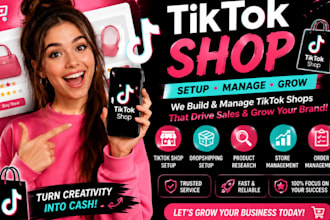 manage tik tok shop, fix tiktok dropshipping ads, setup tiktok affiliates sales