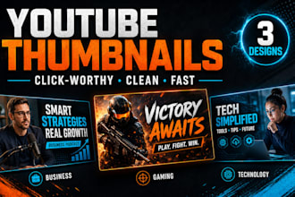 design professional clickable youtube thumbnails