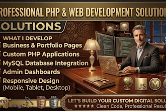 build a responsive PHP website with mysql database