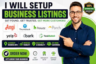 setup angi thumbtack houzz porch yelp bark taskrabbit and business listings SEO