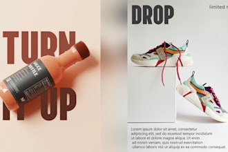 design a bold product ad or graphic