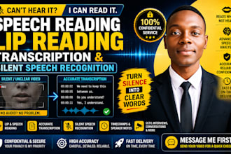 do speech reading, lip reading, transcription and silent speech recognition