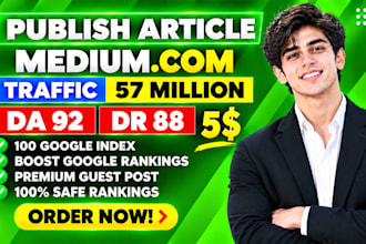 write and publish article on linkedin and medium,com premium SEO guest posting