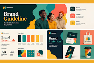 design professional brand guidelines, brand style guide and brand book
