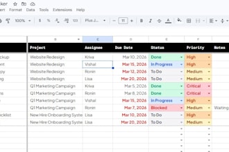 create project trackers, mis reports and pmo dashboards
