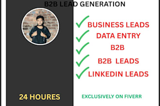 do b2b lead generation by data entry