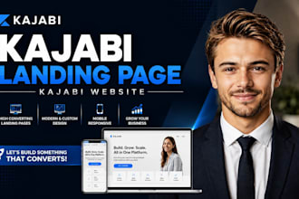 design kajabi landing page, kajabi sales funnel,and website design