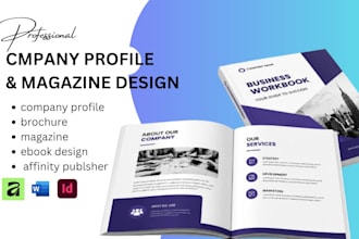 design, company profile, brochure, magazine ebook design, affinity publsher