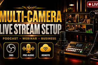 set up a multi camera podcast and live stream