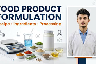 develop a food product formulation and recipe for your product