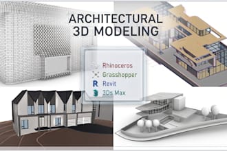 architecture 3d modeling rhino, grasshopper, revit , 3ds max