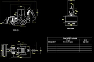 create professional 2d cad technical drawings and engineering drawings