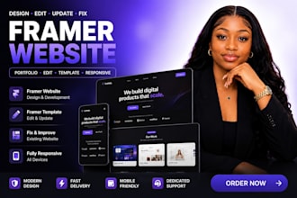 design framer website portfolio edit update framer template fix responsive
