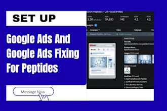 setup and fix peptide google ads for woocommerce and supplements store