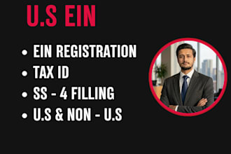 get your ein number tax id with conformation letter for us and non us residents