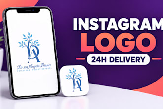 design a custom instagram and social media logo