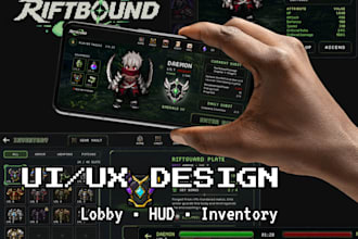 design mobile game UI UX and interfaces