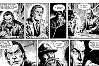 draw comic book pages, comic art, graphic novel and webcomic