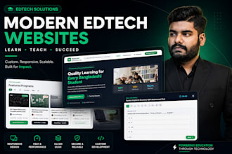 build a modern edtech website for online courses and learning platforms